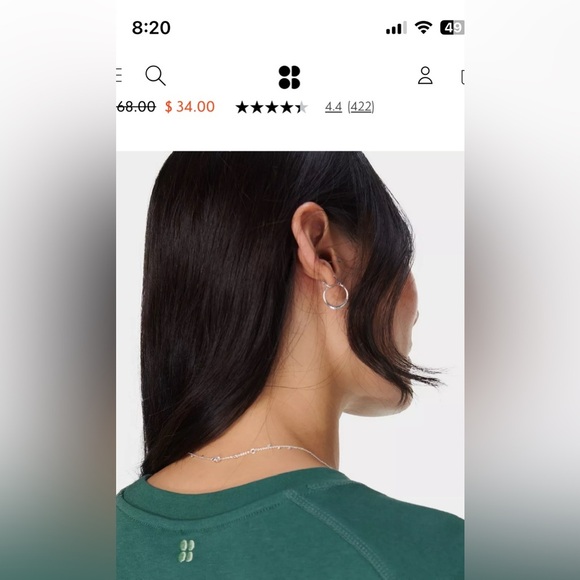 Sweaty Betty After Class Crop Sweatshirt in Glade Green Organic Cotton, Size S - Picture 5 of 13